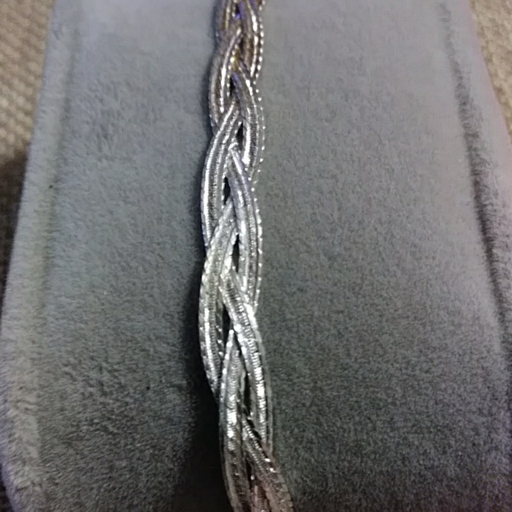 MEN'S-STERLING BRAIDED BRACELET 7 " LONG. (B-900724)